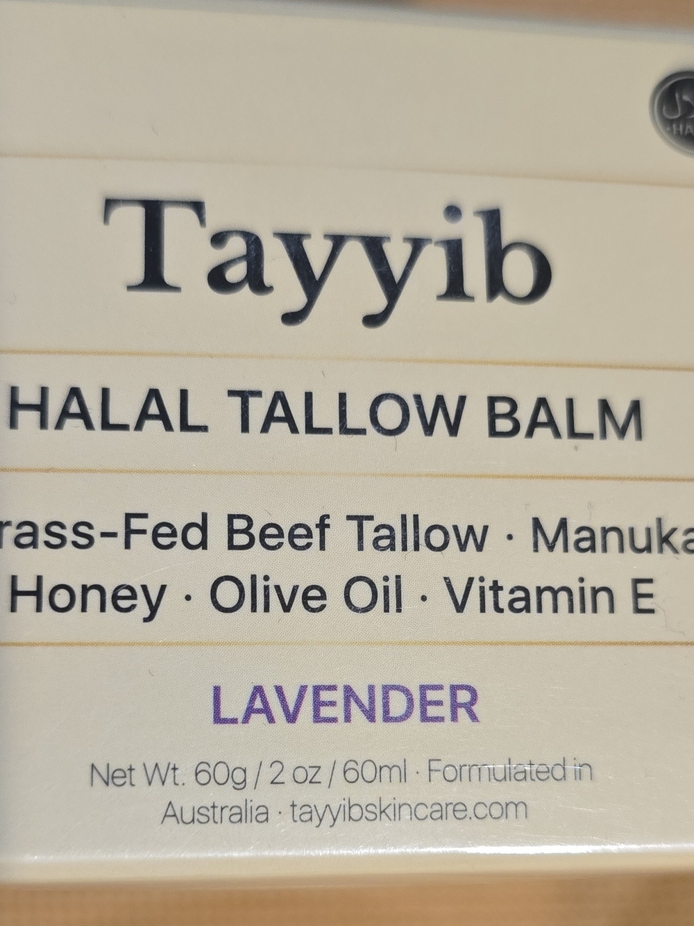 Lavender Halal Tallow Balm – Cream Moisturizing Skin Balm